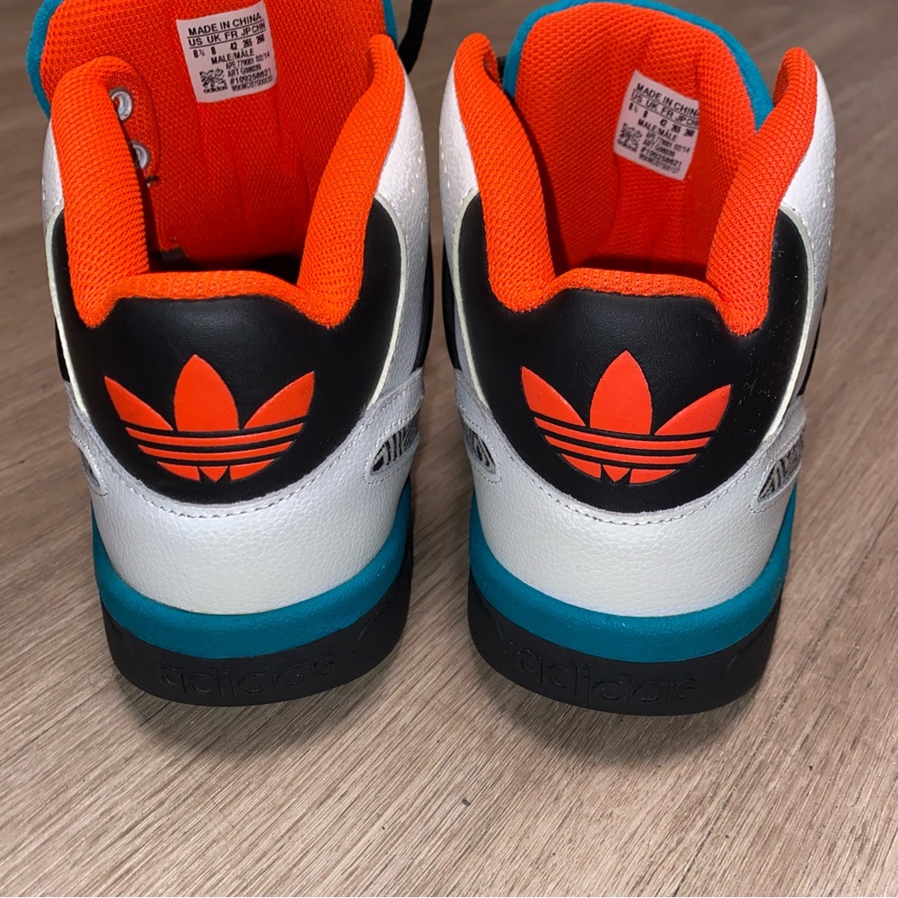 Mens Adidas Mutombo 2 White teal orange size 8.5 - Picture 9 of 12